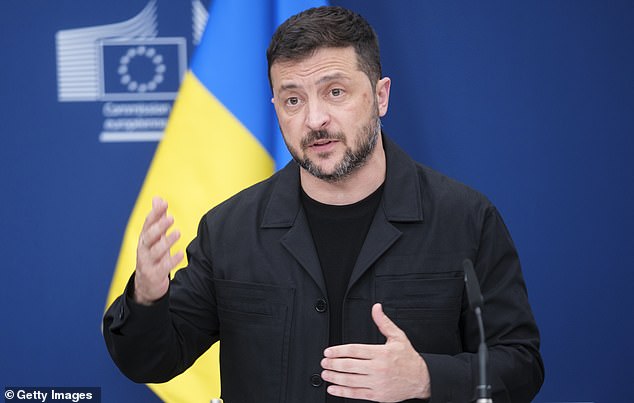 Volodymyr Zelensky, speaking in Brussels today, has said giving up land for peace in a future agreement with Russia could be 'impossible'