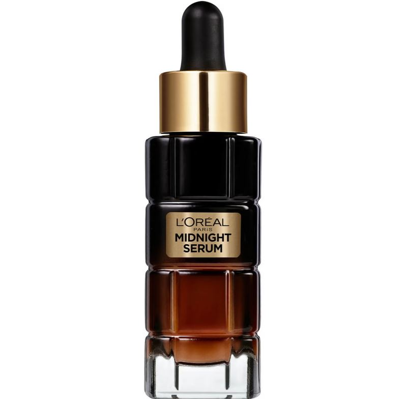 L'Oréal Paris Midnight Serum bottle.