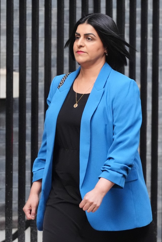 Shabana Mahmood, newly appointed Home Secretary, entering 10 Downing Street.
