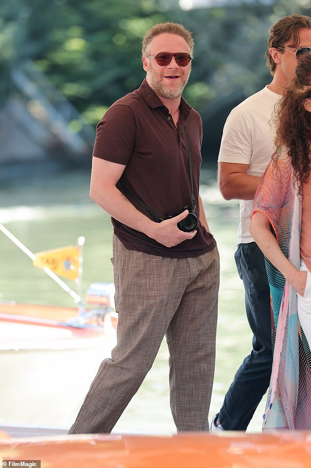 Also spotted in Venice was Canadian actor and comedian Seth Rogen as he arrived at the hotel