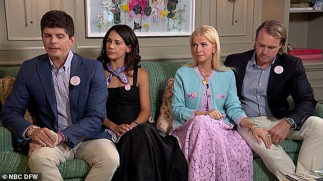Blake and Caitlin Bonner, left, are seen here alongside Missy and Tim Peck, as they sat down NBC News