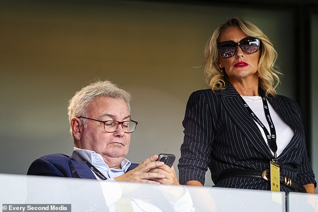 The couple watched the match, which was a 1-1 draw, from the Premier League club's (pictured) £100m hospitality stand where tickets cost £12,000 each