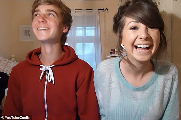 Zoella pictured with her brother Joe Sugg, who has since built his own career as a YouTuber and TV personality