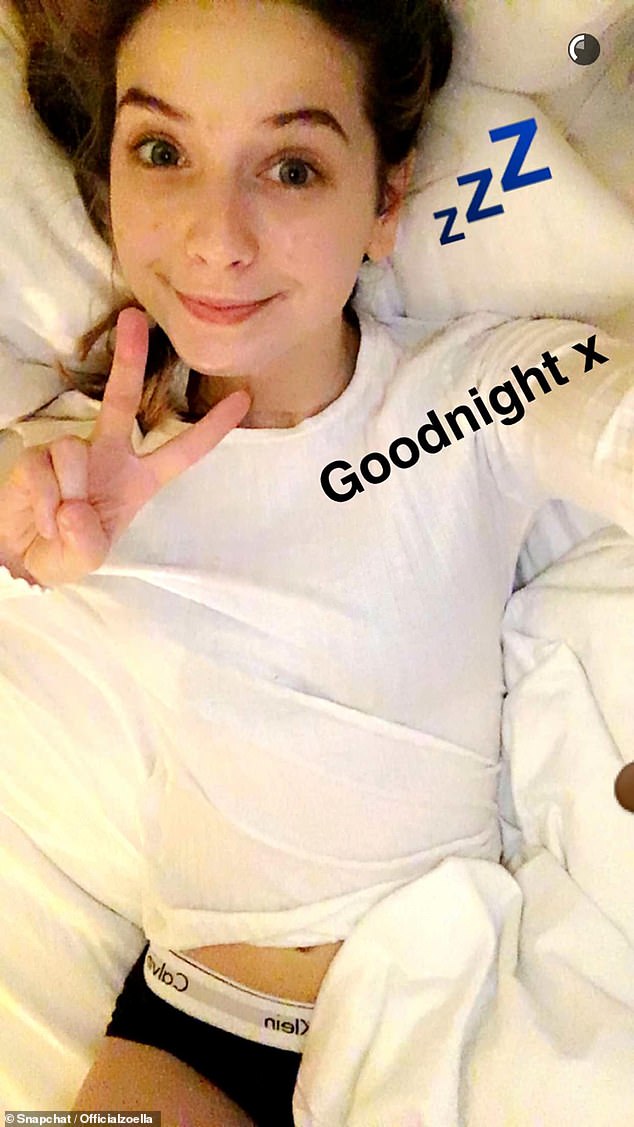 Sugg was criticised for sharing an image of herself in a t-shirt and underwear in bed, given the age of her impressionable young audience