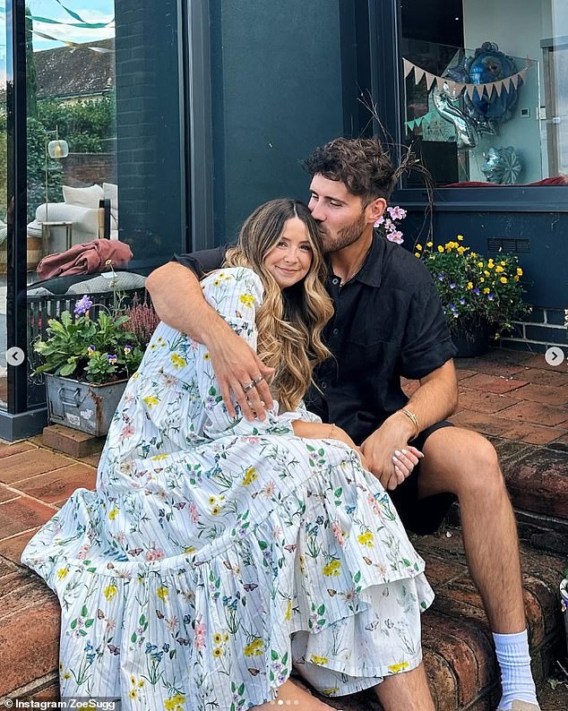 A social media expert has suggested that Sugg's audience may be growing up beyond the point of looking to influencers for life advice (pictured with Alfie Deyes at their home)