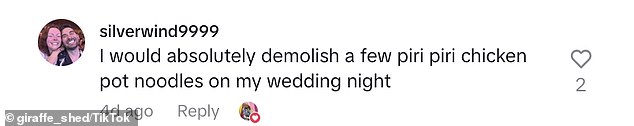 Many rushed to the comments with people praising the 'genius' idea and some even said they would be stealing it for their own nuptials