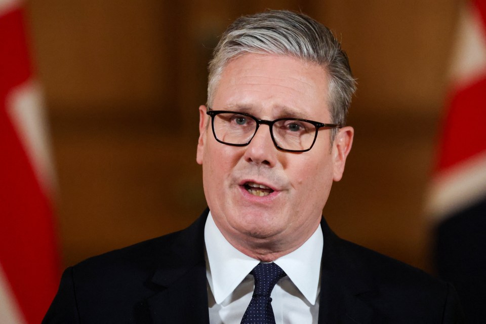 Keir Starmer giving a statement at 10 Downing Street.