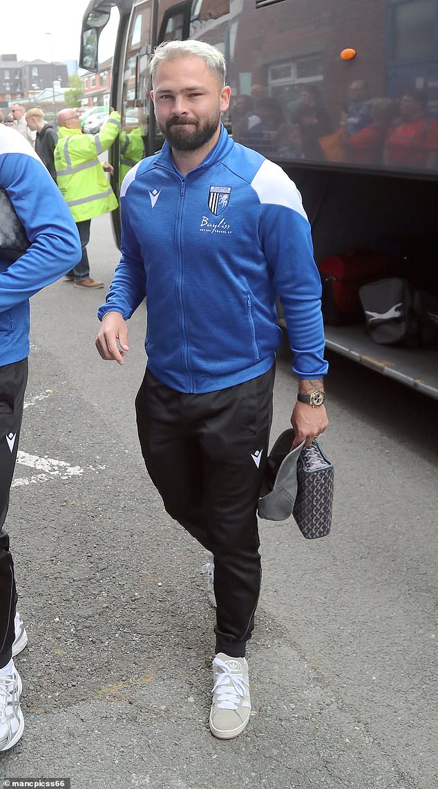 On Sunday, Bradley was seen for the first time since the pictures were released as he stepped out in his football team tracksuit to take photos with fans