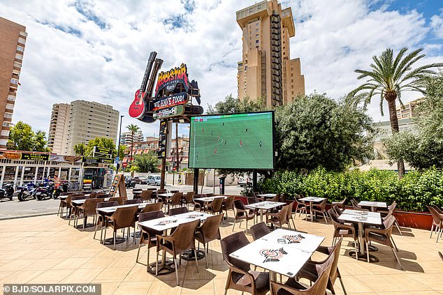 The conflicting reports come as Spain grapples with declining visitor numbers for the first time since the Covid19 pandemic. Pictured: An empty bar in Benidorm at the beginning of August
