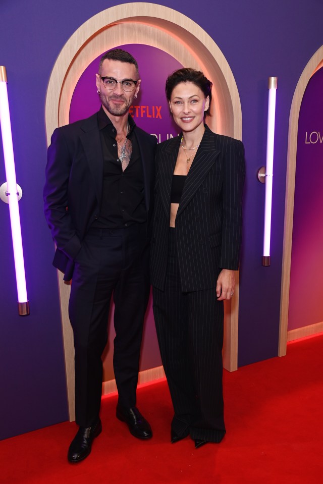 Matt Willis and Emma Willis at a Love is Blind UK Season 2 screening.