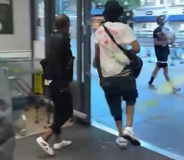 Brazen thieves pictured stealing items from Waitrose. Security guard Mr Manning put the surge in shoplifting down to rampant TikTok trends
