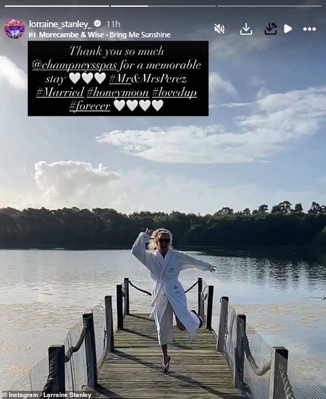 As her post-wedding weekend came to a close, Lorraine then shared a fun video of herself recreating the famous Morecambe and Wise dance