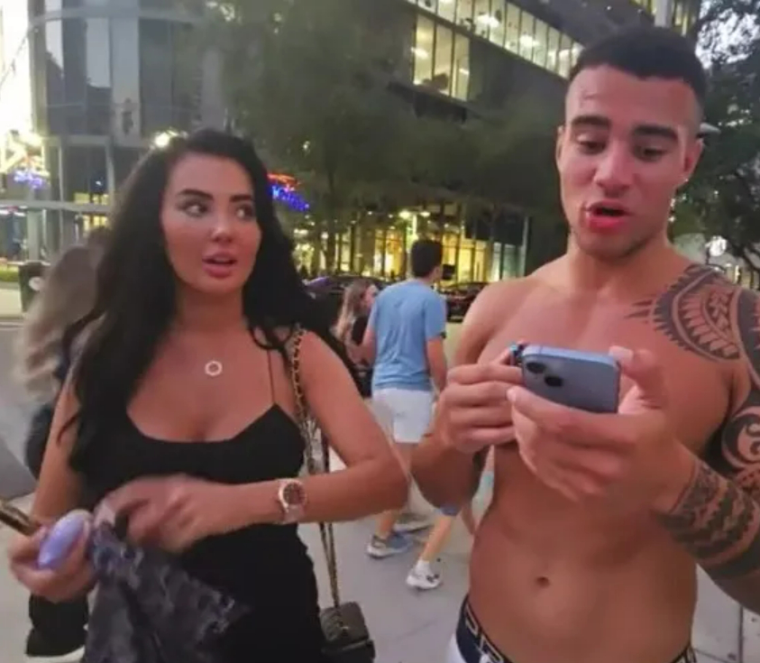 Yazmin Oukhellou and Harrison Sullivan on a date.