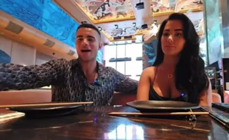 Yazmin Oukhellou and Harrison Sullivan on a date.