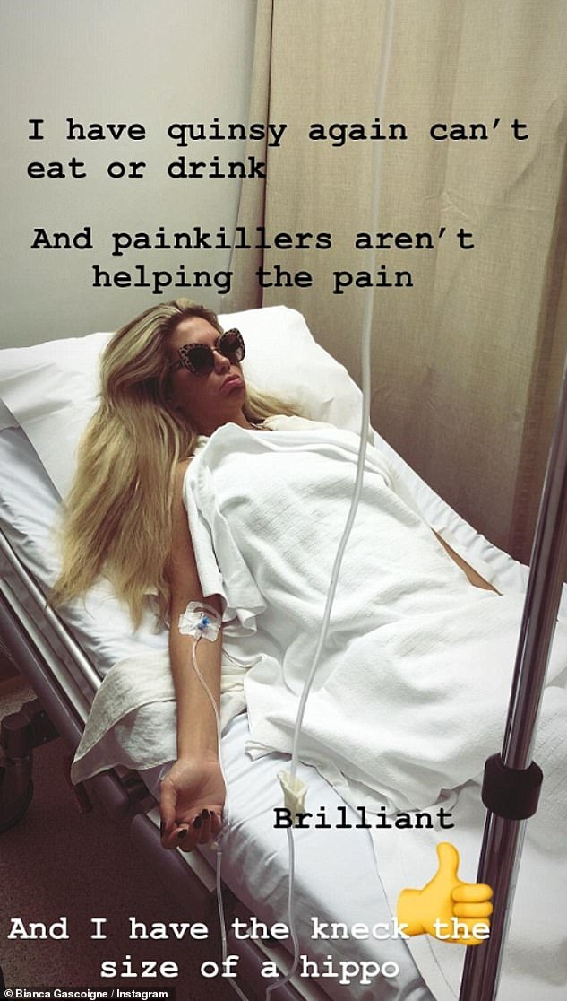 This isn't the first time a dream getaway has resulted in a rush to the emergency room. In 2018, Bianca was rushed to hospital in Dubai after being struck down with a rare illness