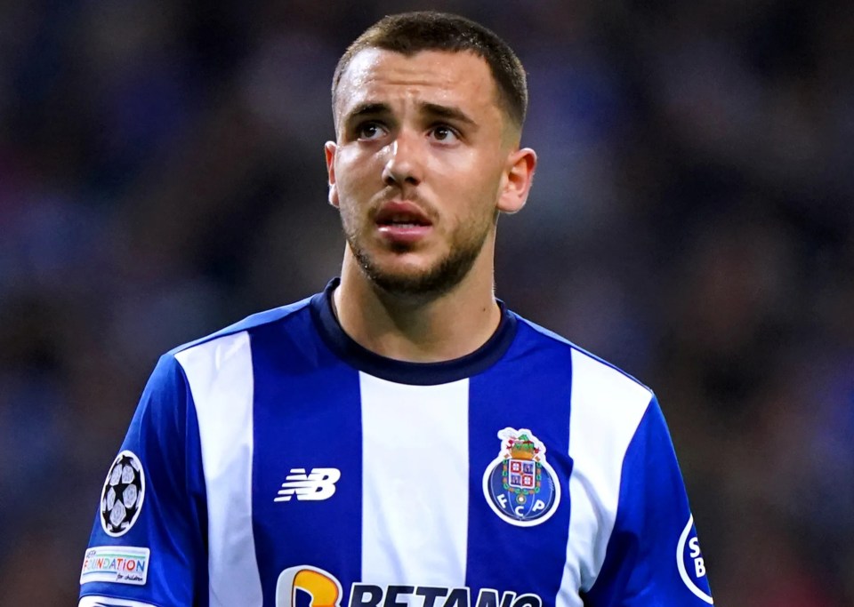 Photo of Nico Gonzalez in a Porto soccer jersey.
