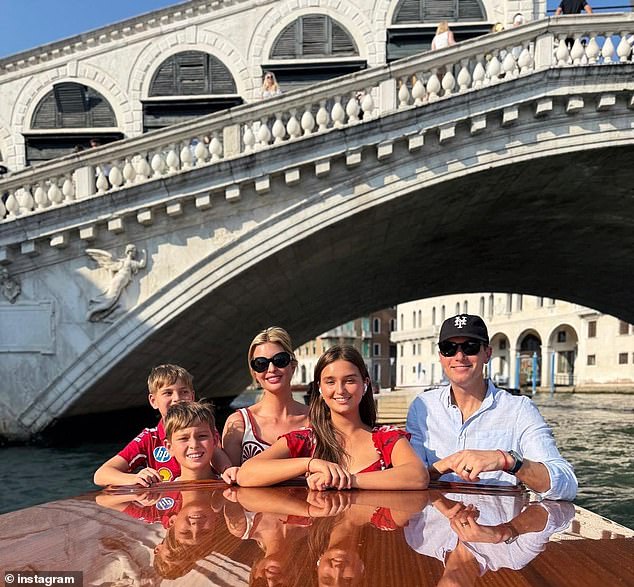 Yet for all this, Ivanka is at pains to stress the 'normalcy' of her life, recently revealing that she has no live-in help. Indeed, when she and Jared jetted off to Venice in June for the Bezos-Sanchez wedding, the children were in tow