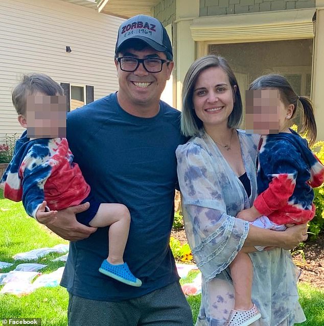 Sampson, pictured with his own family, says he is 'so happy' the youngster is safely back with his loved ones, which he highlighted as the 'biggest thing out of all of this'