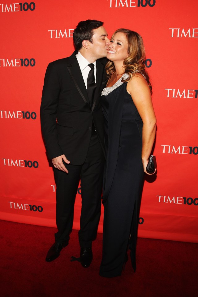 Jimmy Fallon and Nancy Juvonen at the Time 100 gala.