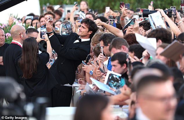 In a TikTok video , the Euphoria star, 28, was filmed telling off a man fans described as a 'bodyguard' as he tried to sign autographs and pose for selfies