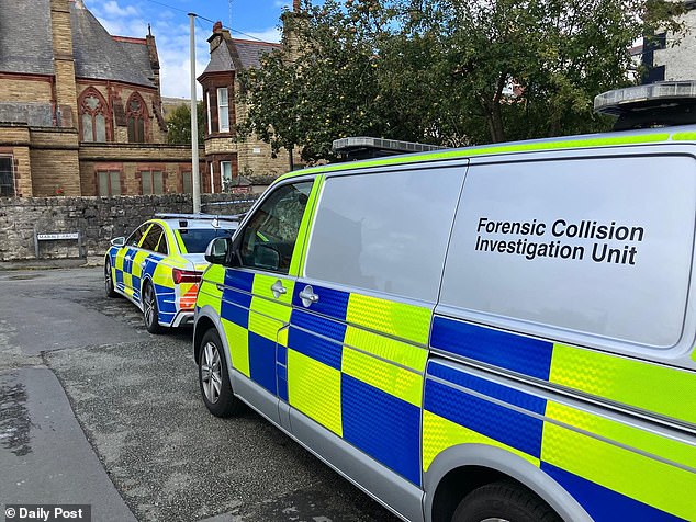The road was shut off to traffic as forensic officers carried out examinations at the scene