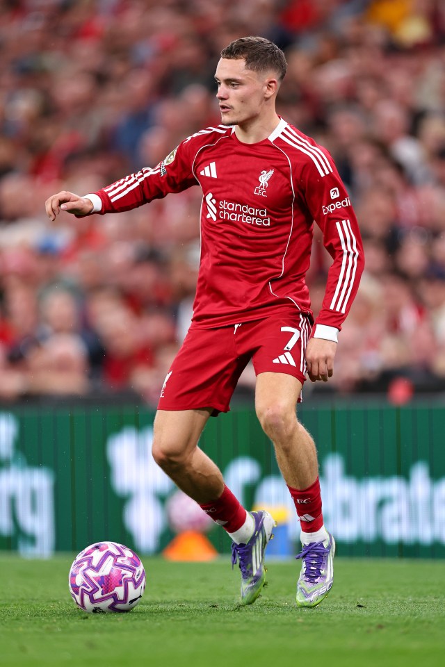 Florian Wirtz of Liverpool playing in a Premier League match.