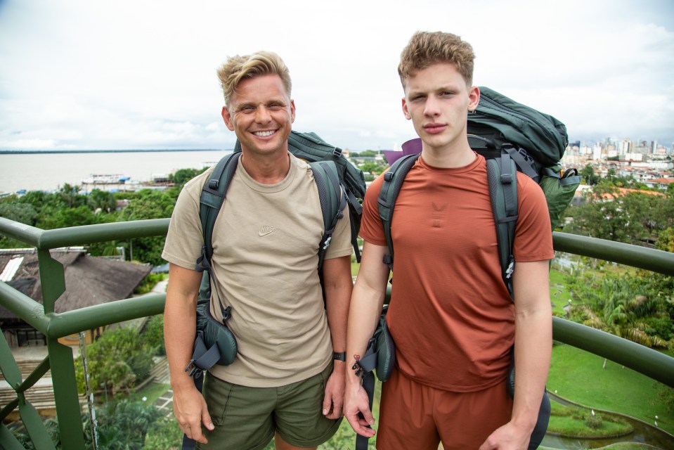 Jeff Brazier and his son Freddy from Celebrity Race Across The World.