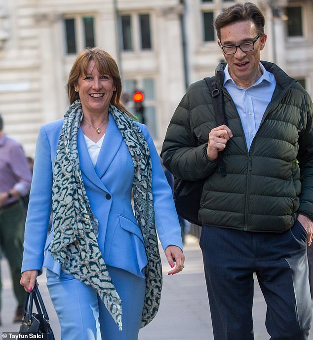 Reeves leaves with her newly appointed Growth Adviser Professor John Van Reenen on Monday