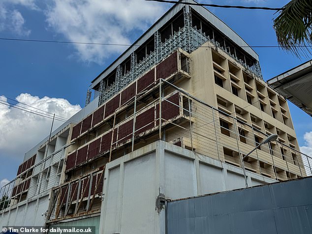 Ms Matthews was being held in the Mothers and Children Immigration Detention Centre (pictured) in Bangkok where The Daily Mail visited her earlier this year and she revealed the decrepit conditions she endured with her son