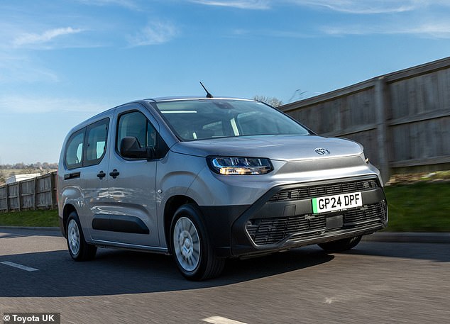 The seventh model confirmed to receive the £1,500 grant is the Toyota Proace City Verso MPV (pictured)