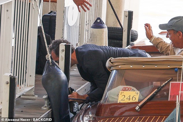 Jude later headed inside the airport as he departed Venice