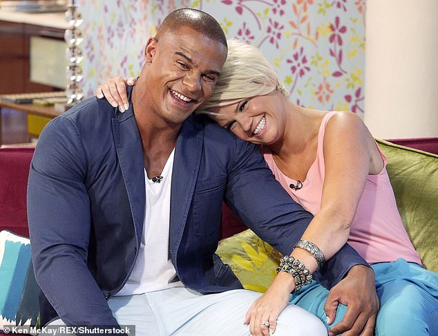 She shares eight-year-old DJ from her relationship with the late George Kay (pictured in 2013)