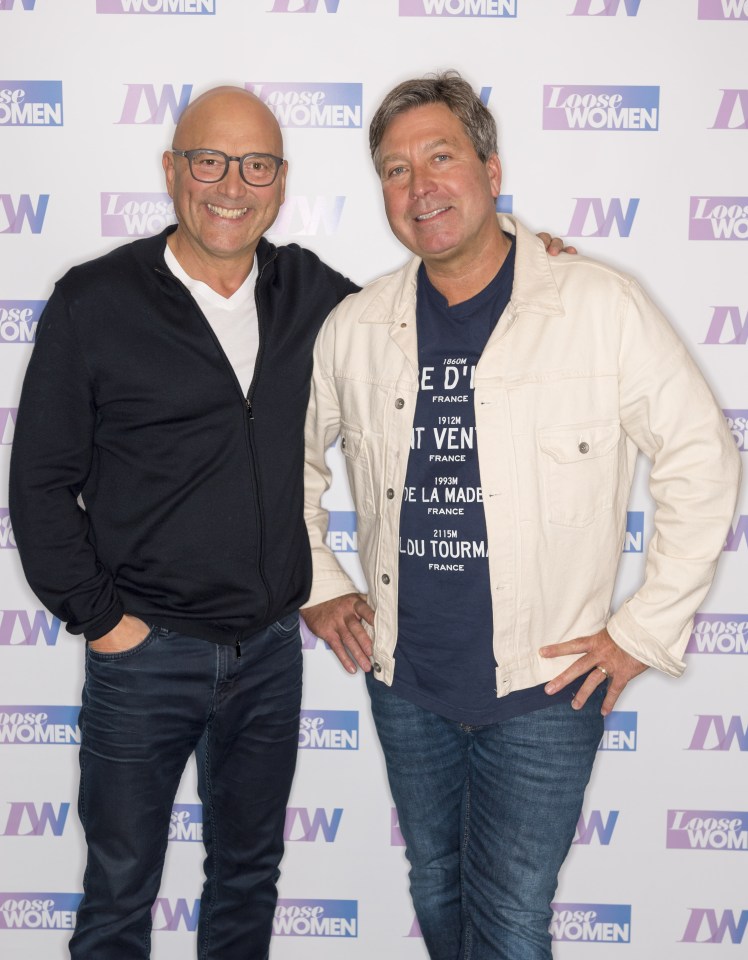 Photo of John Torode and Gregg Wallace on the set of Loose Women.