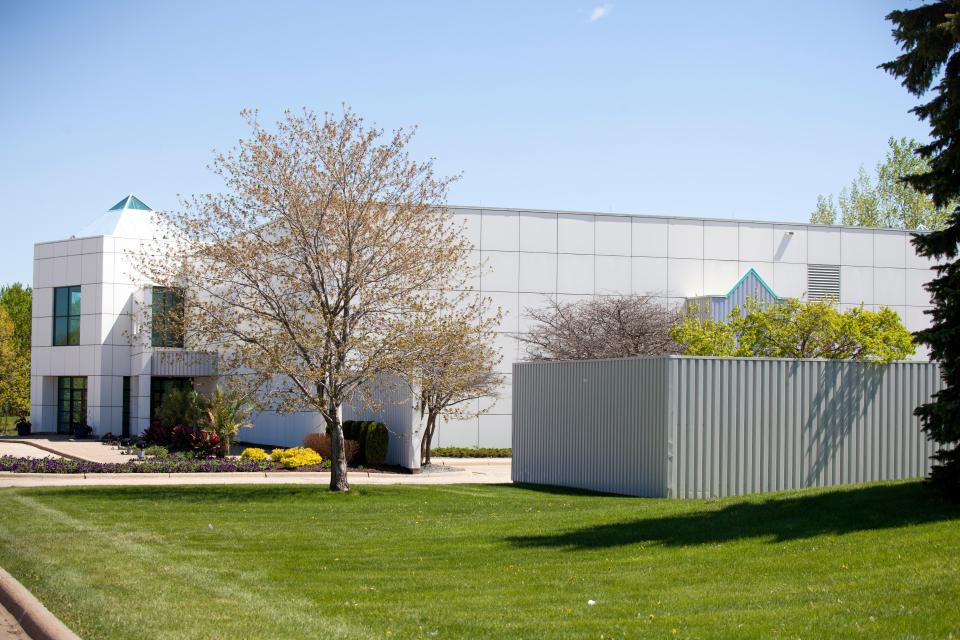 Exterior view of Prince's Paisley Park recording studio and home in Chanhassen, Minnesota.