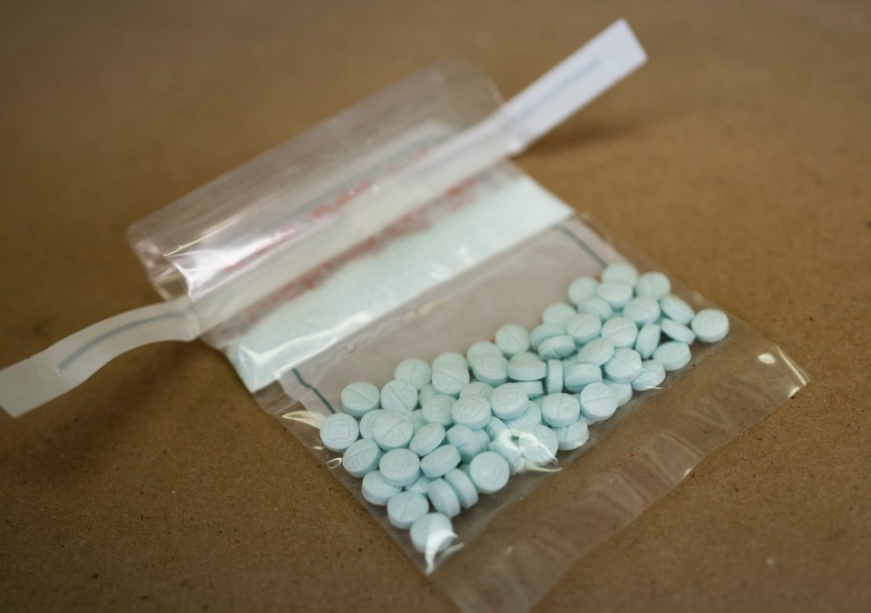 Bag of fentanyl pills.