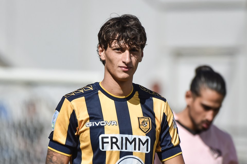 Romano Floriani Mussolini of Juve Stabia during a Serie B soccer match.