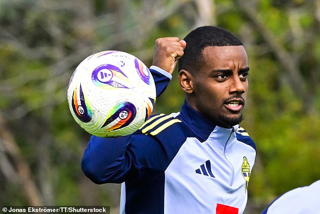 The striker escaped the furore around his transfer at 1am on Monday to join up with international team-mates outside of Stockholm