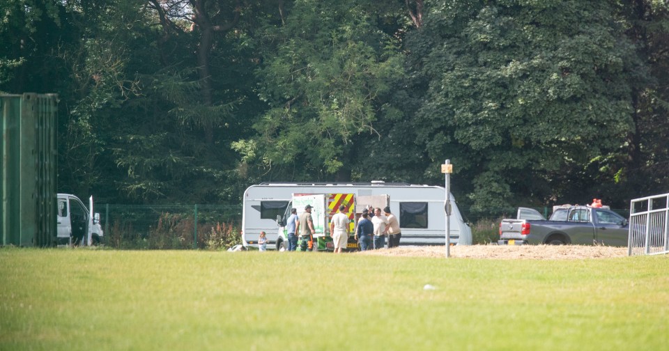 Travellers' camp at Elburn Park.