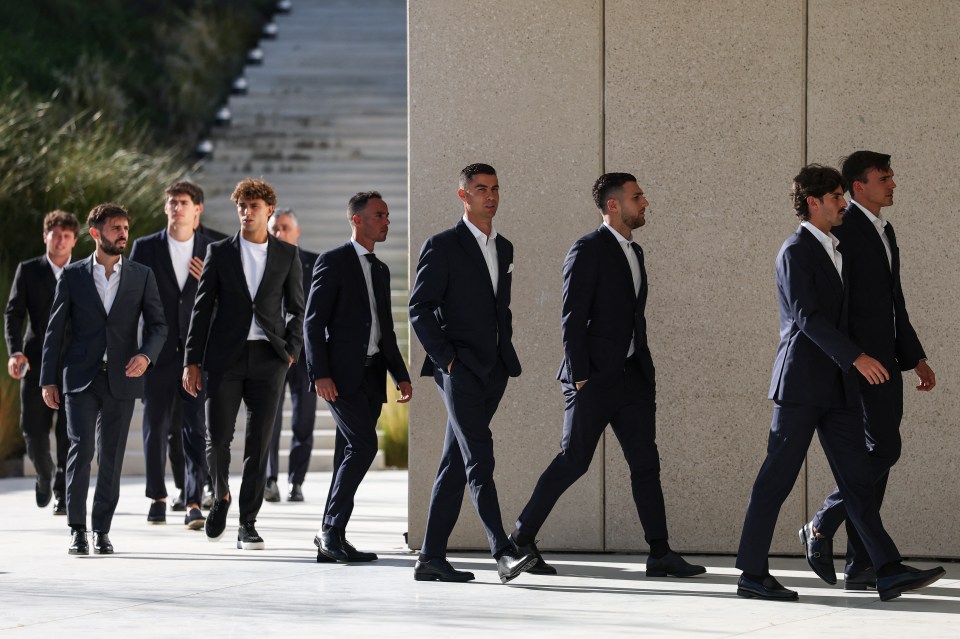 Cristiano Ronaldo at a Portuguese FA homage event.
