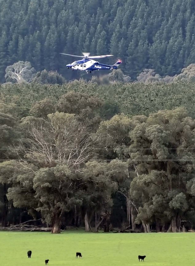 01 SEPT 2025 SYDNEY NSWWWW.MATRIXNEWS.COM.AUCREDIT: MATRIXNEWS FOR DAILYMAIL AUSTRALIA*** EXCL***ASSIGNMENT:  EXPLOSIONS HEARD OVER NEIGHBOURING PROPERTY TO DEZI FREEMANAs the VIC Police Helicopter hovered overhead nearly coming in to land at one stage, a series of explosive rounds were detonated in the forest and are bounded by the Buckland river on a neighbouring property to that occupied by alleged killer Dezi Freeman. The property was surveilled by Vic Police for almost two hours during which Police had the are near the roadside under a police operation. It is not known what the outcome of this operation is at this stage. Special tactics groups and other specialist police are working with ACT cops in the hunt for Dezi Freeman as weather and conditions have again made the search for the wanted man difficult.