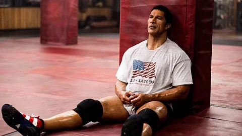 Dwayne Johnson as Mark Kerr in *The Smashing Machine*.