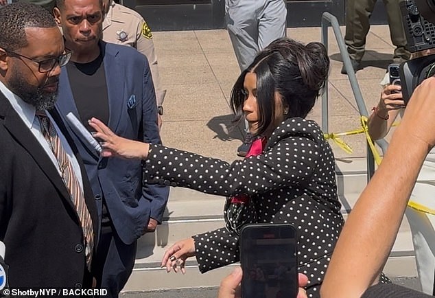 She is on trial over an alleged 2018 altercation that took place when a female security guard, Emani Ellis, reportedly followed and recorded her at an obstetrician's office
