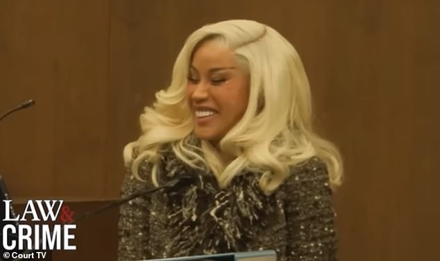 Cardi's witty personality sparked the entire courtroom to laugh on multiple occasions as she took to the stand