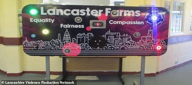 Last year's IMB inspection revealed that E Wing had been fitted with a £10,000 'mood board', despite none of the inmates using it. Pictured is a mood board in a different prison