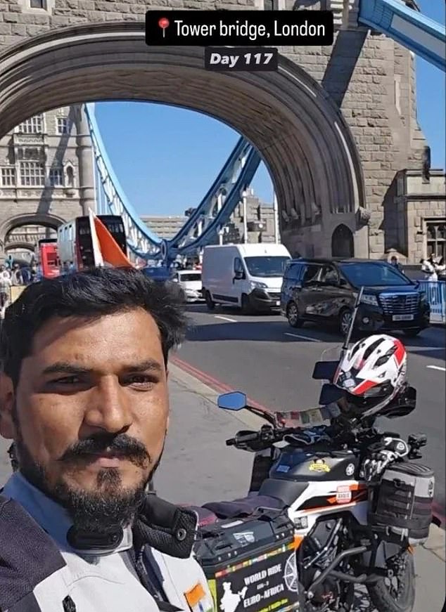 Mr Alekari parked his vehicle in Wollaton Park, Nottingham at around 11am, but when he returned less than an hour later, it was gone. He said his round-the-world challenge is on hold until he finds his bike and belongings