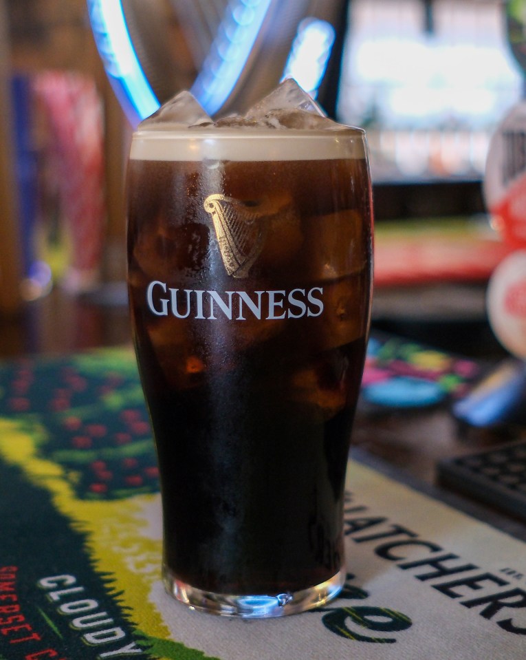 Guinness with ice.