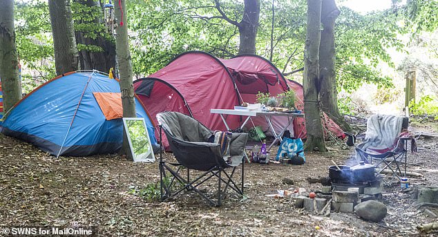 Offeh and Gasho have been camping out since early spring, when they first moved to Jedburgh with no mattresses - just hard Scottish soil to lie on