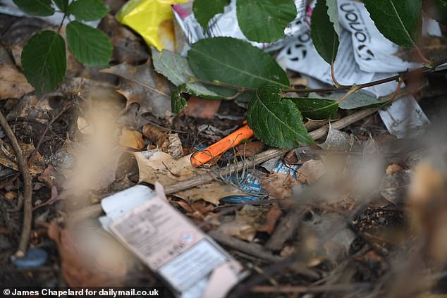 Pictured: The Morrisons car park in the Calton area of Glasgow which has been used for drug taking