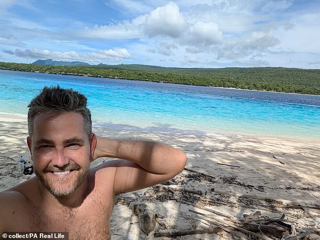 Sitting on a beach in Bali, he sarcastically continued: 'They said I'm an idiot, I'm just thinking how much I would rather be on the commute to work now, having that safety and stability.