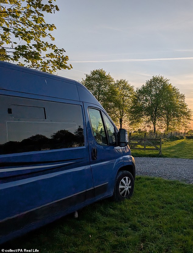 Gary now lives in his campervan and parks up at holiday parks and service stations as he tours the country